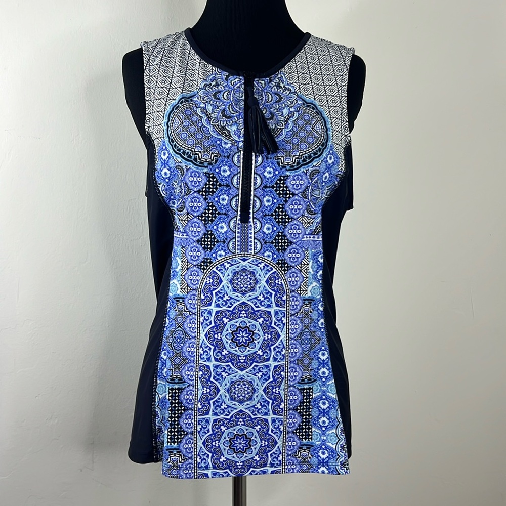 CABANA LIFE Half Zip Tank Top M
